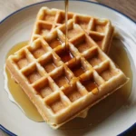 Delicious homemade Banana Bread Waffles with a golden, crispy exterior and soft, fluffy interior.